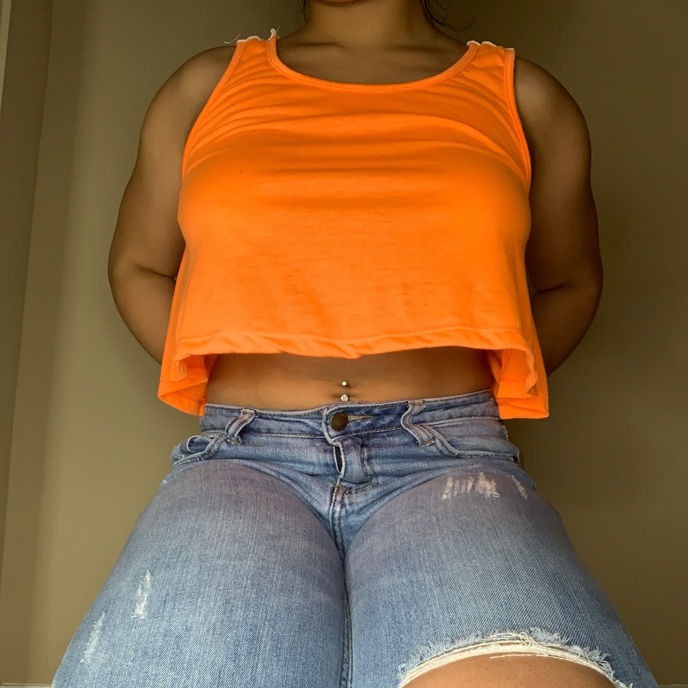 Neon Orange Summer Crop Top